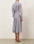 EMBLEM TUCK MIDI DRESS