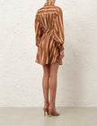 EMBLEM TUCK MINI DRESS