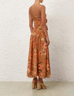 MAHON TIE FRONT MIDI DRESS