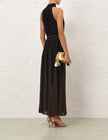 VALIANT METALLIC HALTER DRESS