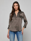 DANI SILK BLOUSE IN MULTI ART DECO GEO