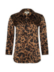 DANI SILK BLOUSE IN BROWN MULTI AMUR LEOPARD