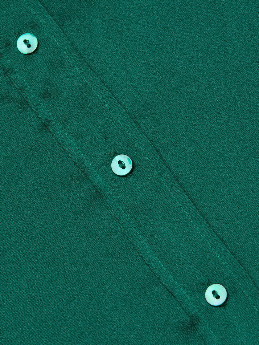 DANI SILK BLOUSE IN BOTTLE GREEN