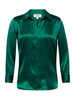 DANI SILK BLOUSE IN BOTTLE GREEN