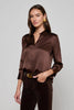 DANI SILK BLOUSE IN COFFEE BROWN