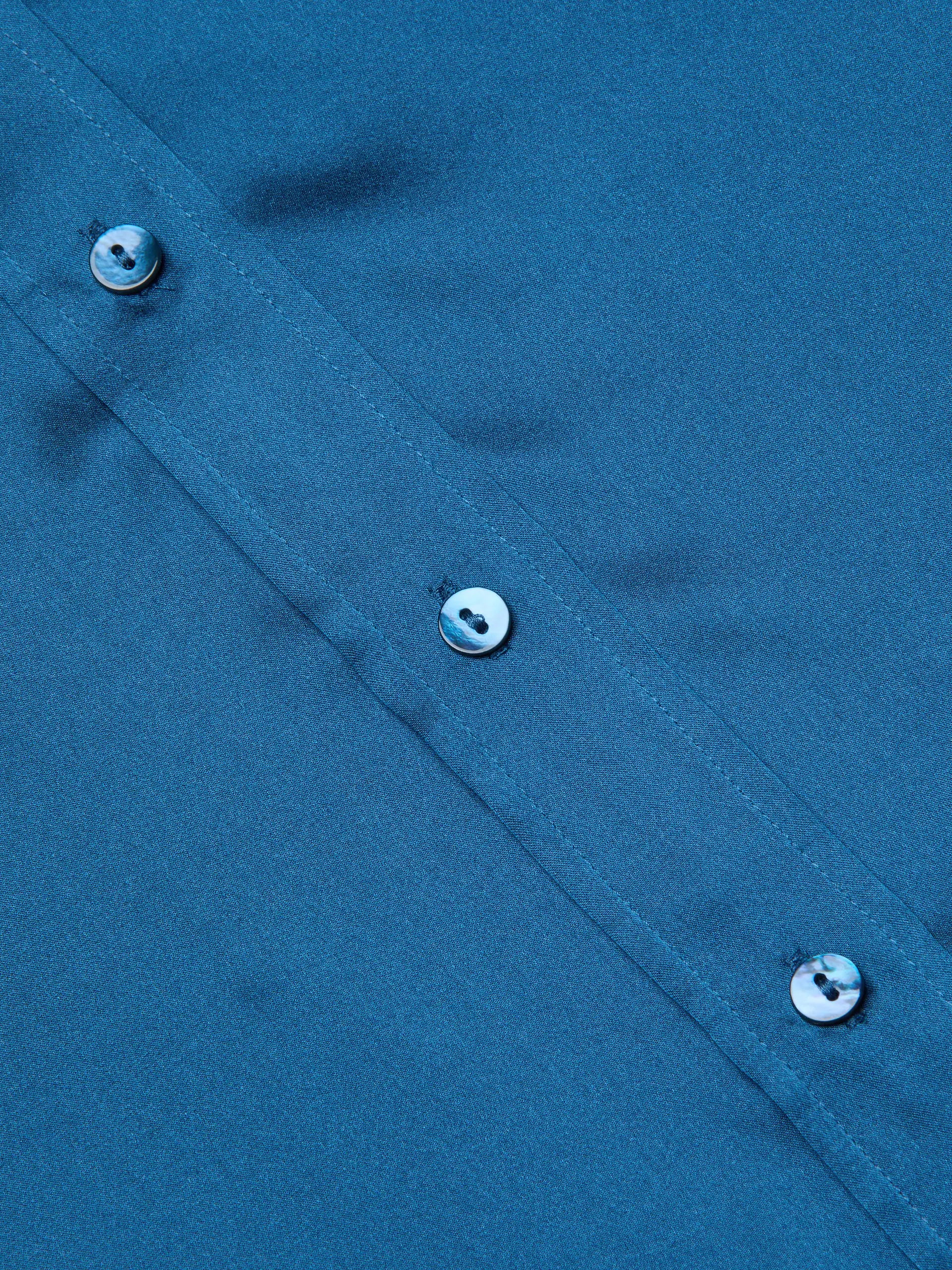 DANI SILK BLOUSE IN STONE BLUE