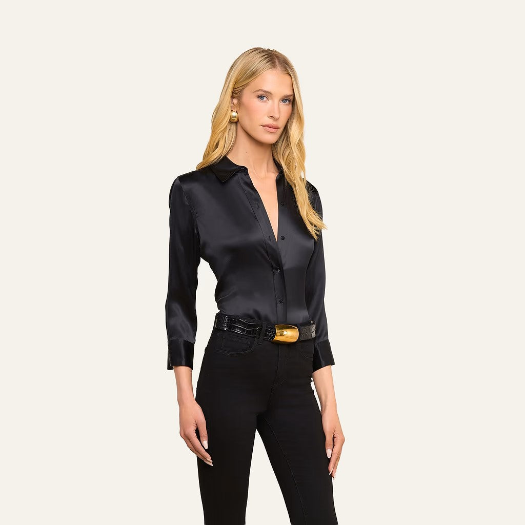 DANI SILK BLOUSE IN BLACK