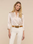 DANI SILK BLOUSE IN CHAMPAGNE