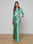 DANI SILK BLOUSE IN MALACHITE GREEN