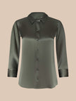 DANI SILK BLOUSE IN SMOKEY OLIVE