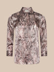 DANI SILK BLOUSE IN MAUVE MULTI WESTERN SNAKE PRINT