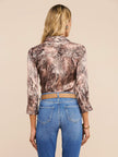 DANI SILK BLOUSE IN MAUVE MULTI WESTERN SNAKE PRINT