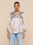 DANI SILK BLOUSE IN MULTI BAROQUE TOILE