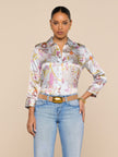 DANI SILK BLOUSE IN MULTI BAROQUE TOILE