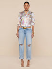 DANI SILK BLOUSE IN MULTI BAROQUE TOILE