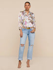 DANI SILK BLOUSE IN MULTI BAROQUE TOILE