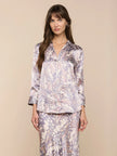DANI SILK BLOUSE IN MULTI SMALL BUTTERFLY WING