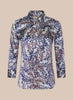 DANI SILK BLOUSE IN MULTI SMALL BUTTERFLY WING
