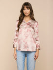 DANI SILK BLOUSE IN TEXTURED JUNGLE TOILE