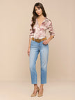 DANI SILK BLOUSE IN TEXTURED JUNGLE TOILE