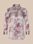 DANI SILK BLOUSE IN TEXTURED JUNGLE TOILE