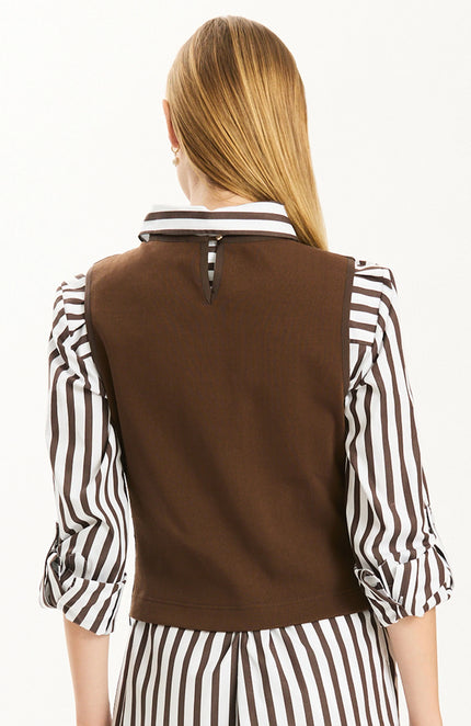 SKYE PUNCHED VEGAN LEATHER VEST