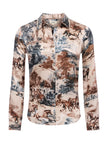 TYLER SILK BLOUSE IN WESTERN TOILE