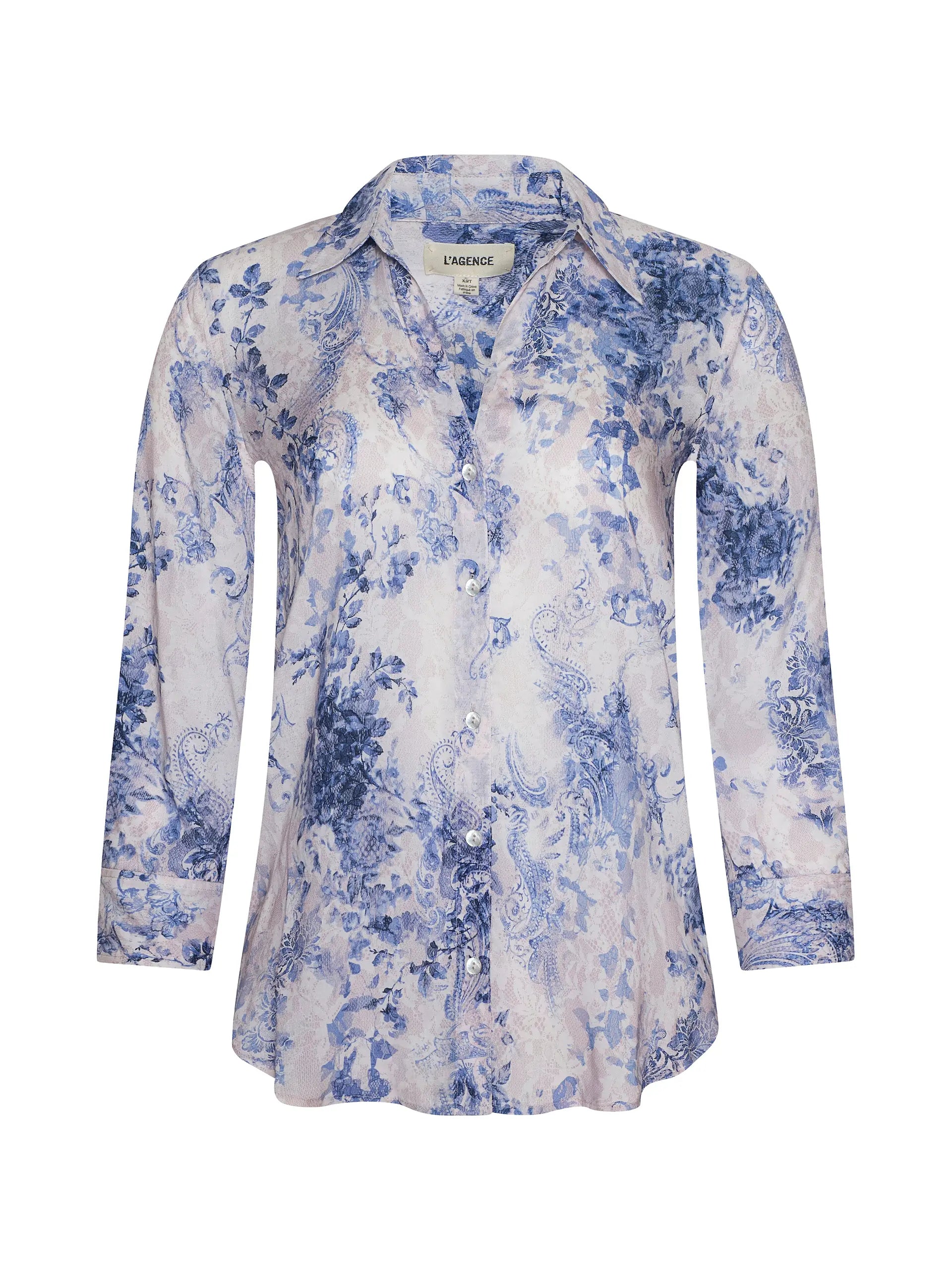 CAMILLE BLOUSE IN WATERCOLOR LACE PAISLEY