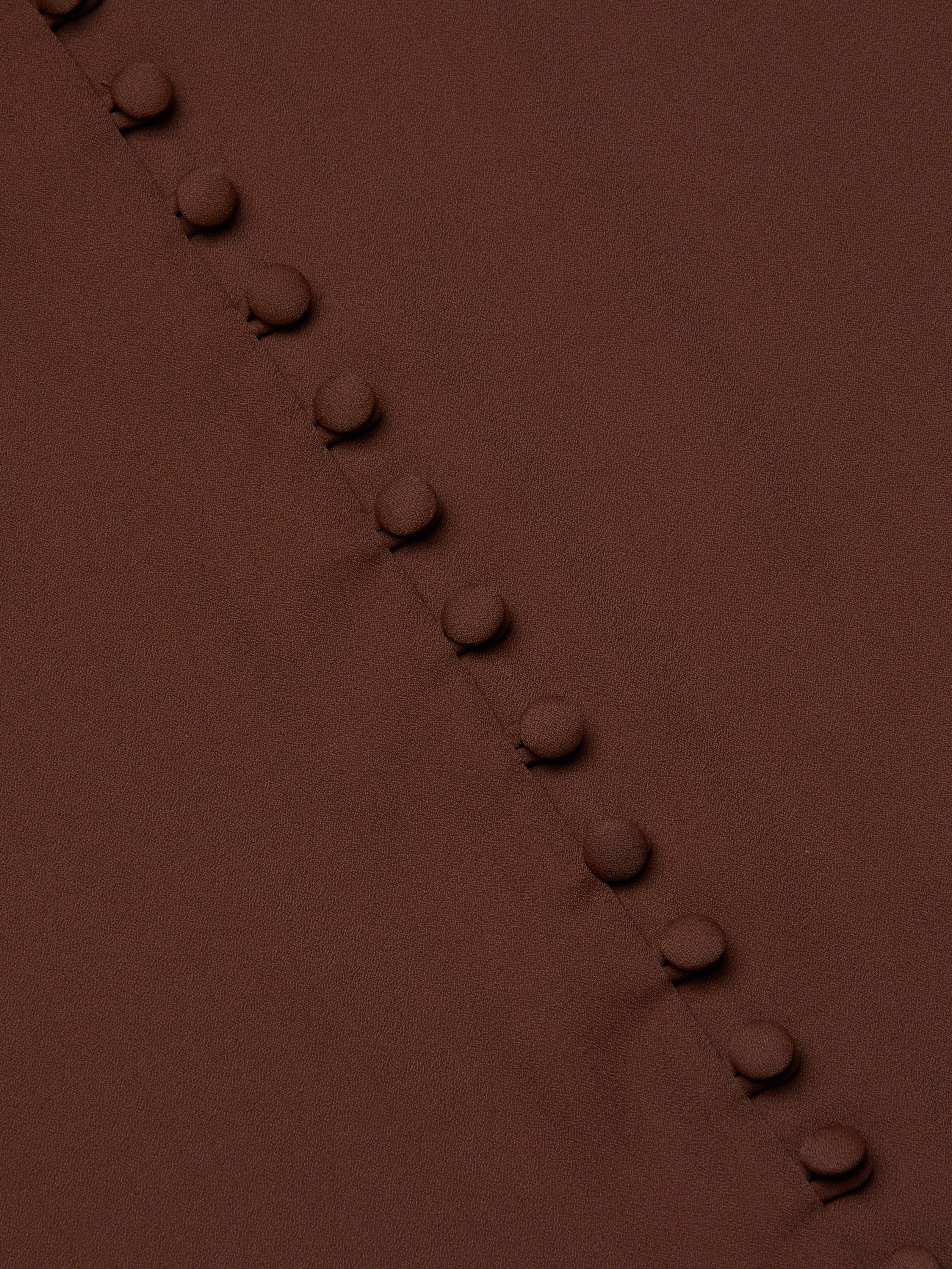 AVA BLOUSE IN HOT FUDGE