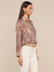 COSETTE SHIRT IN MAUVE MULTI WESTERN SNAKE PRINT