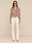 COSETTE SHIRT IN MAUVE MULTI WESTERN SNAKE PRINT
