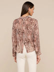 COSETTE SHIRT IN MAUVE MULTI WESTERN SNAKE PRINT