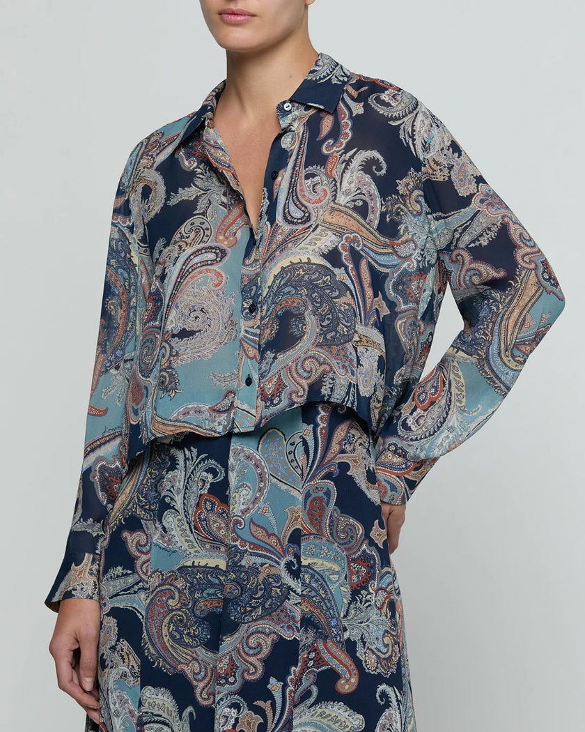 COSETTE CROP HI LOW SHIRT IN BESARABIAN