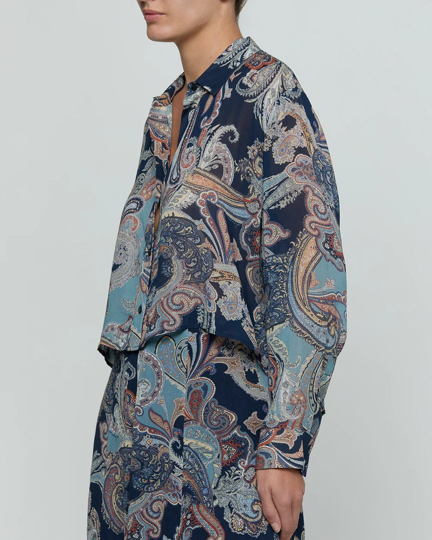 COSETTE CROP HI LOW SHIRT IN BESARABIAN