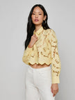 SEYCHELLE CROPPED EYELET BLOUSE