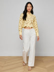 SEYCHELLE CROPPED EYELET BLOUSE