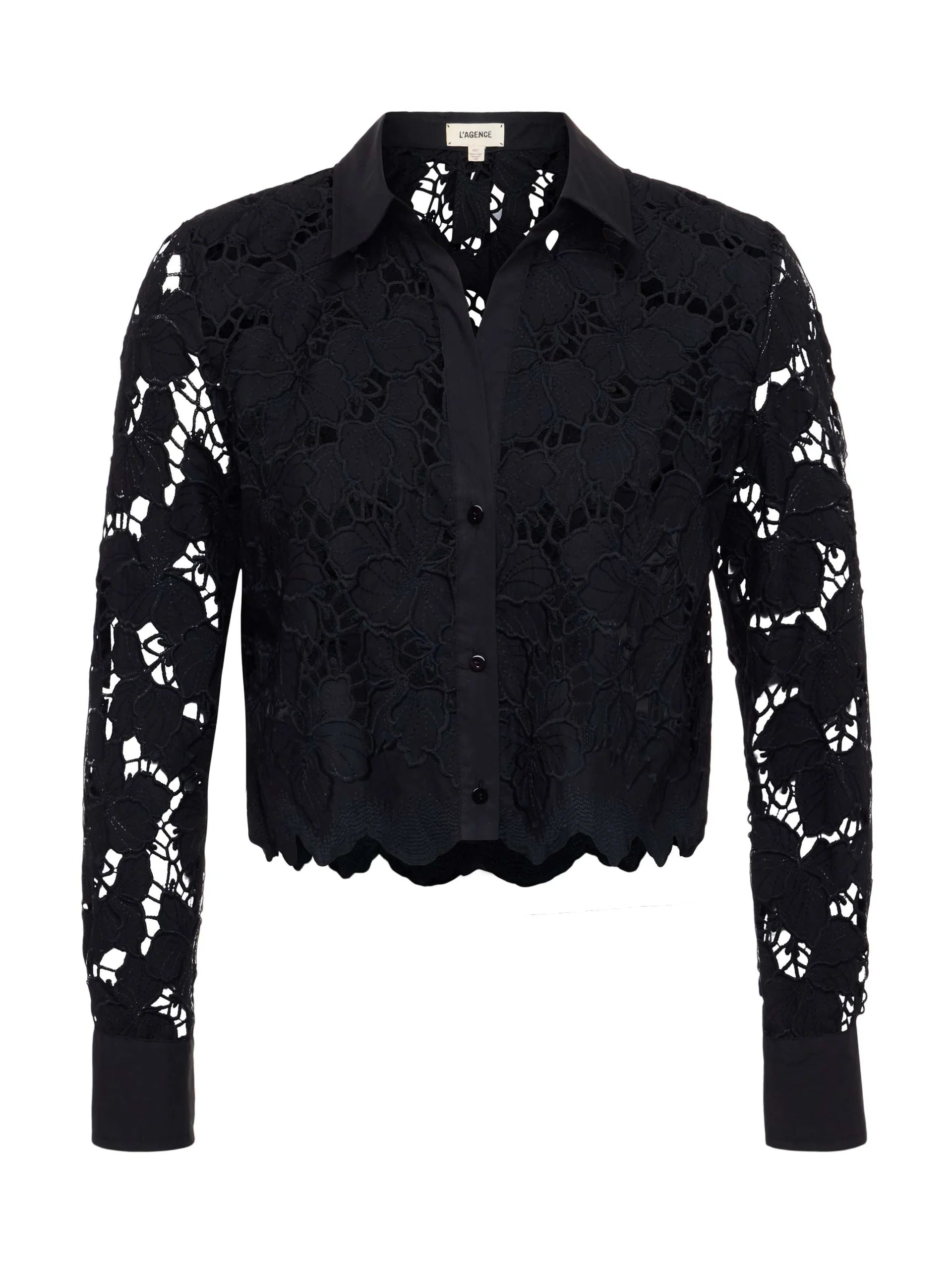 SEYCHELLE CROPPED LACE BLOUSE