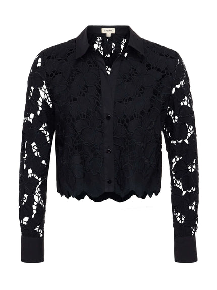 SEYCHELLE CROPPED LACE BLOUSE