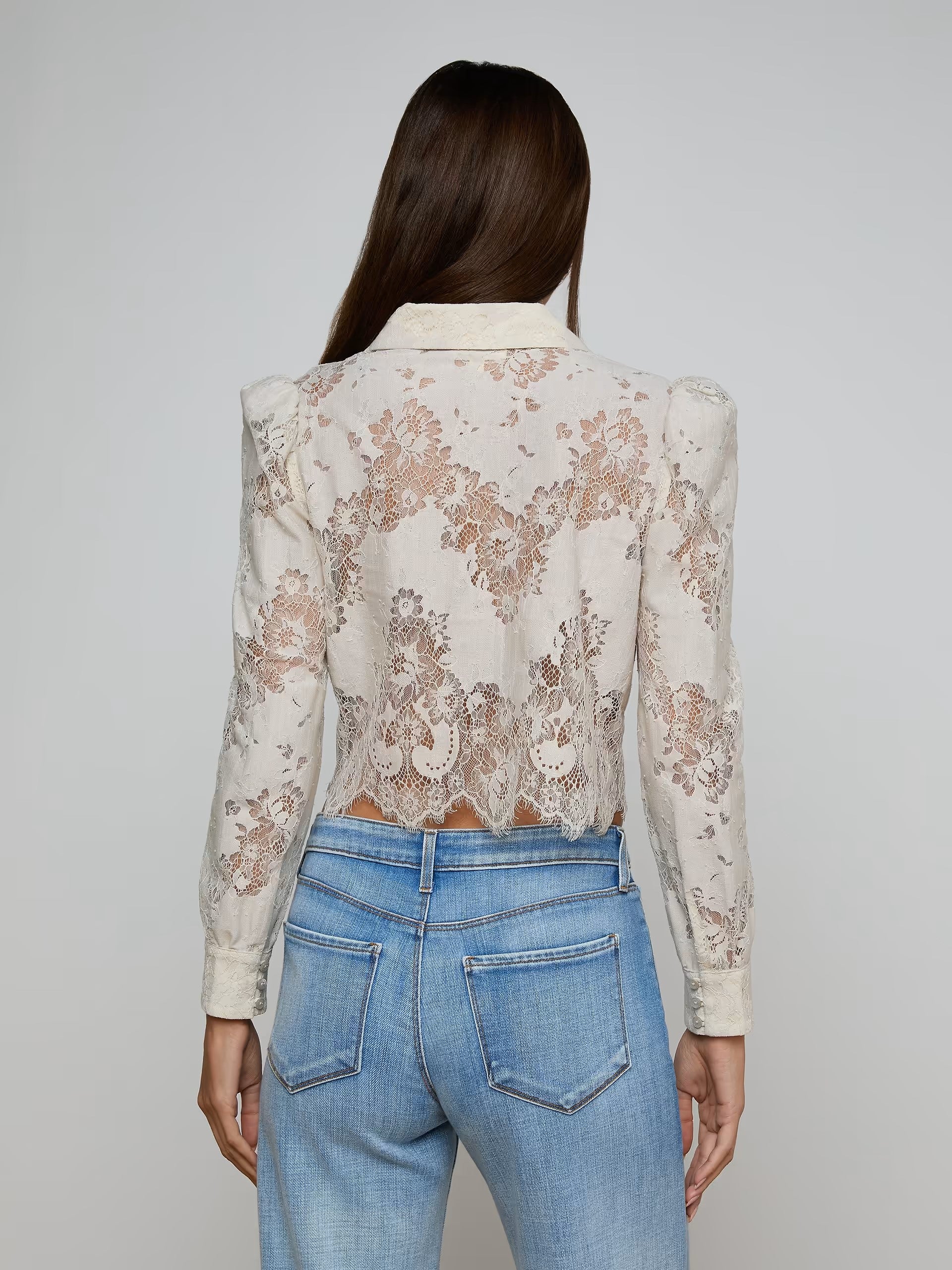 ANITA LACE BUTTON UP