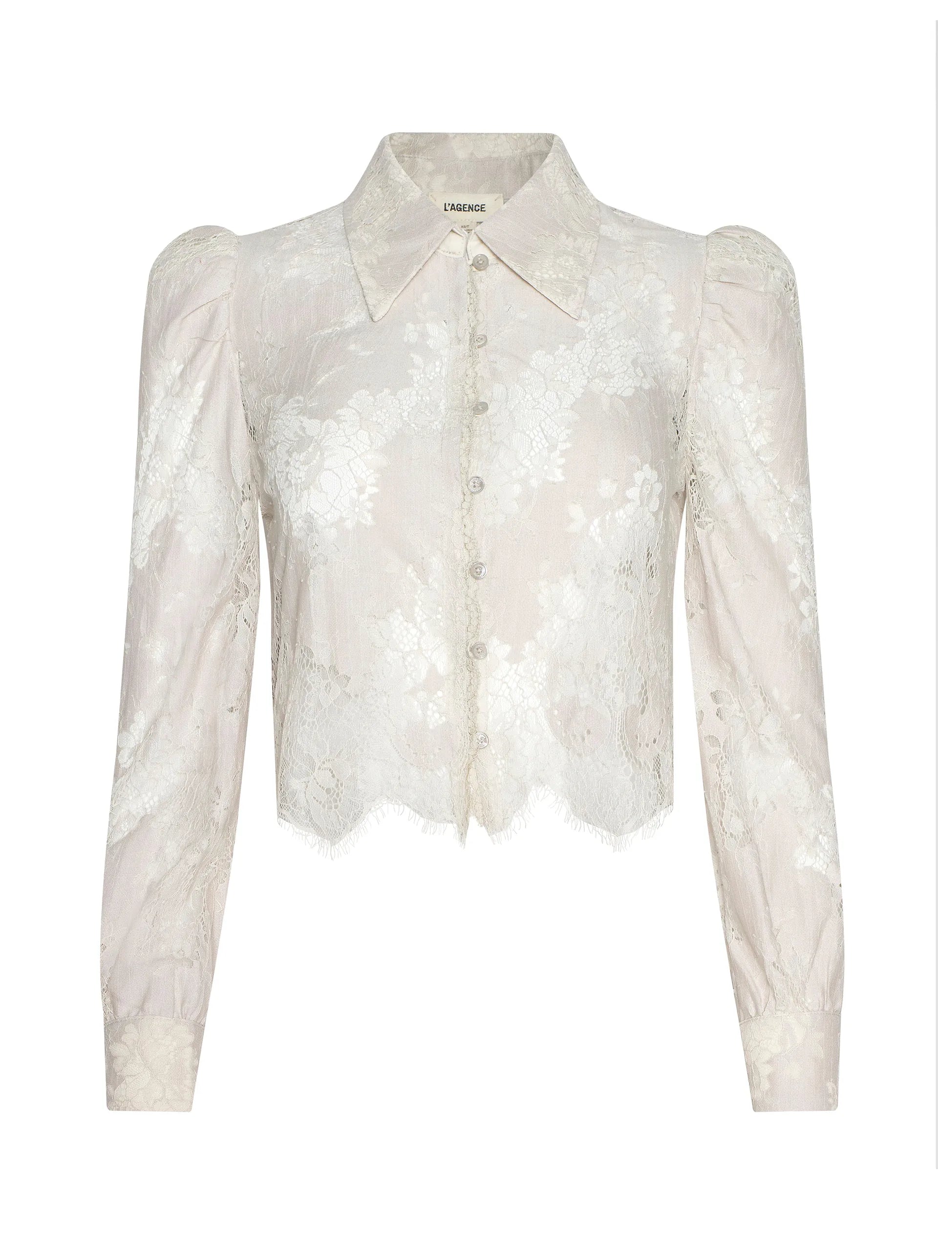 ANITA LACE BUTTON UP