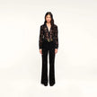 LAURENT VELVET BLOUSE IN BLACK BUTTERFLY