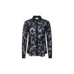 LAURENT VELVET BLOUSE IN BLACK BUTTERFLY