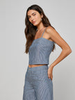 ARLIN TANK IN AZURE BLUE STRIPE
