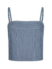 ARLIN TANK IN AZURE BLUE STRIPE