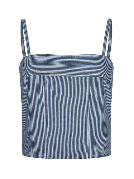 ARLIN TANK IN AZURE BLUE STRIPE
