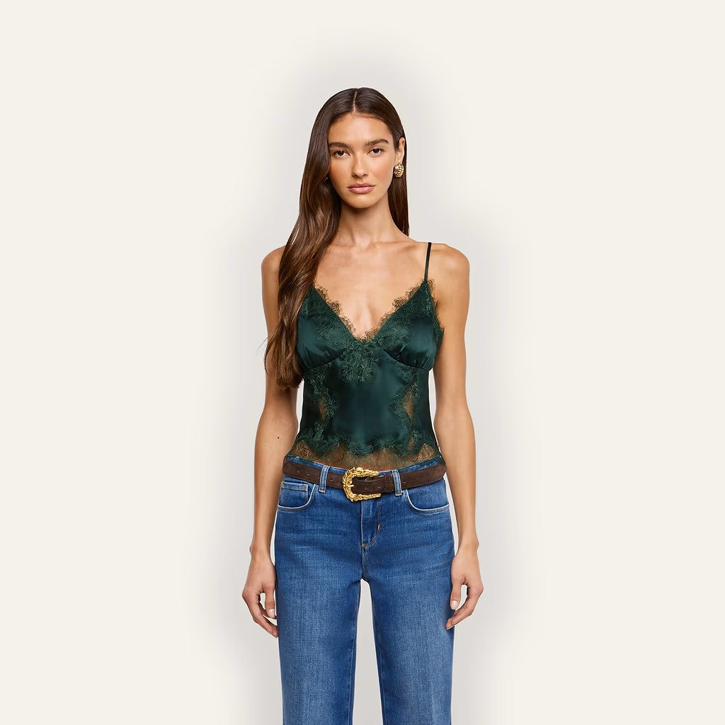 KIMBER SILK LACE CAMISOLE