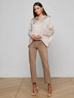 CAPRI LACE SLEEVE BLOUSE IN FEATHER GREY