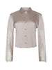 CAPRI LACE SLEEVE BLOUSE IN FEATHER GREY
