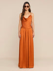 CALISTA SATIN CAMISOLE IN SIENNA