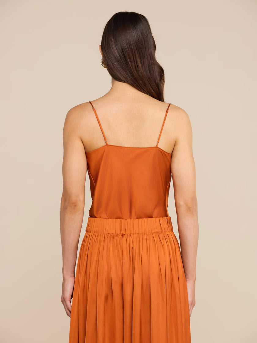 CALISTA SATIN CAMISOLE IN SIENNA